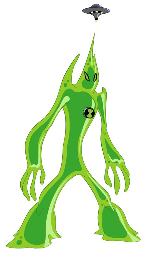 Can change his shape and enter to small areas. . Ben 10 goop